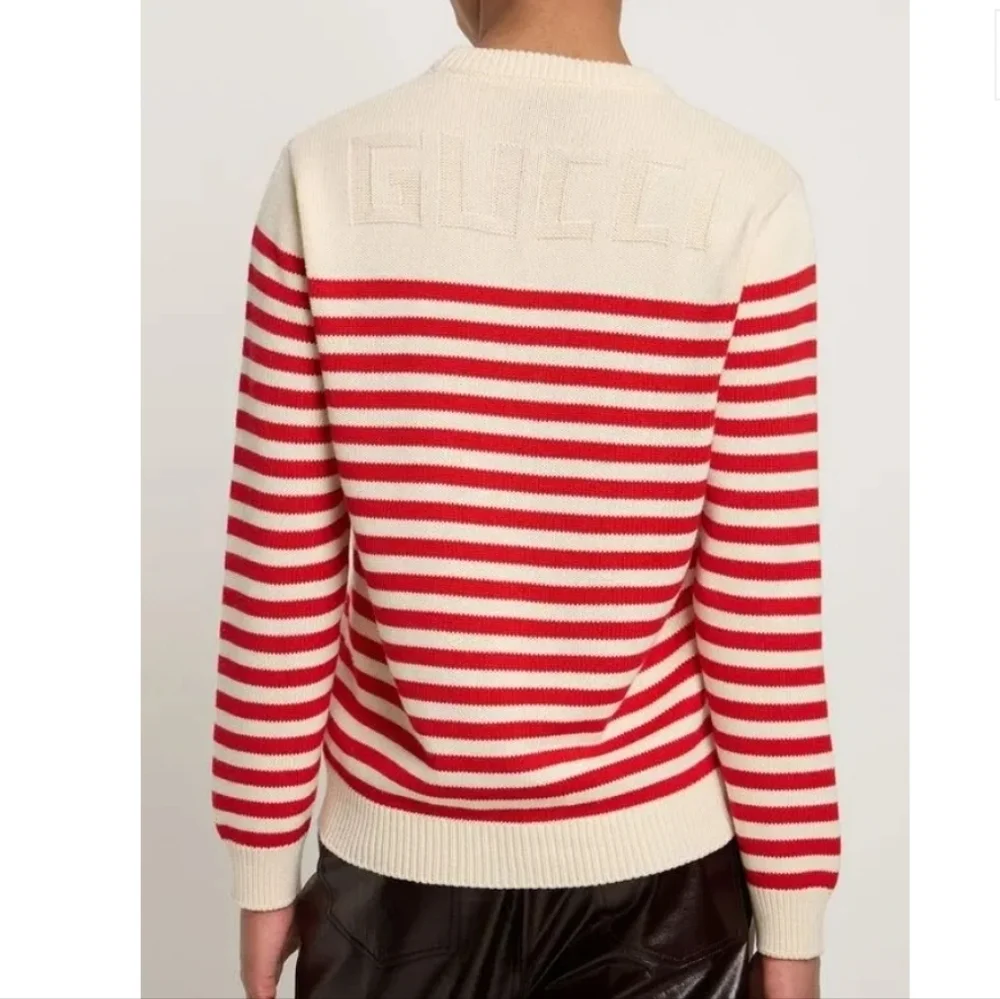Gucci NWTs Stripped Cotton & Wool Sweater